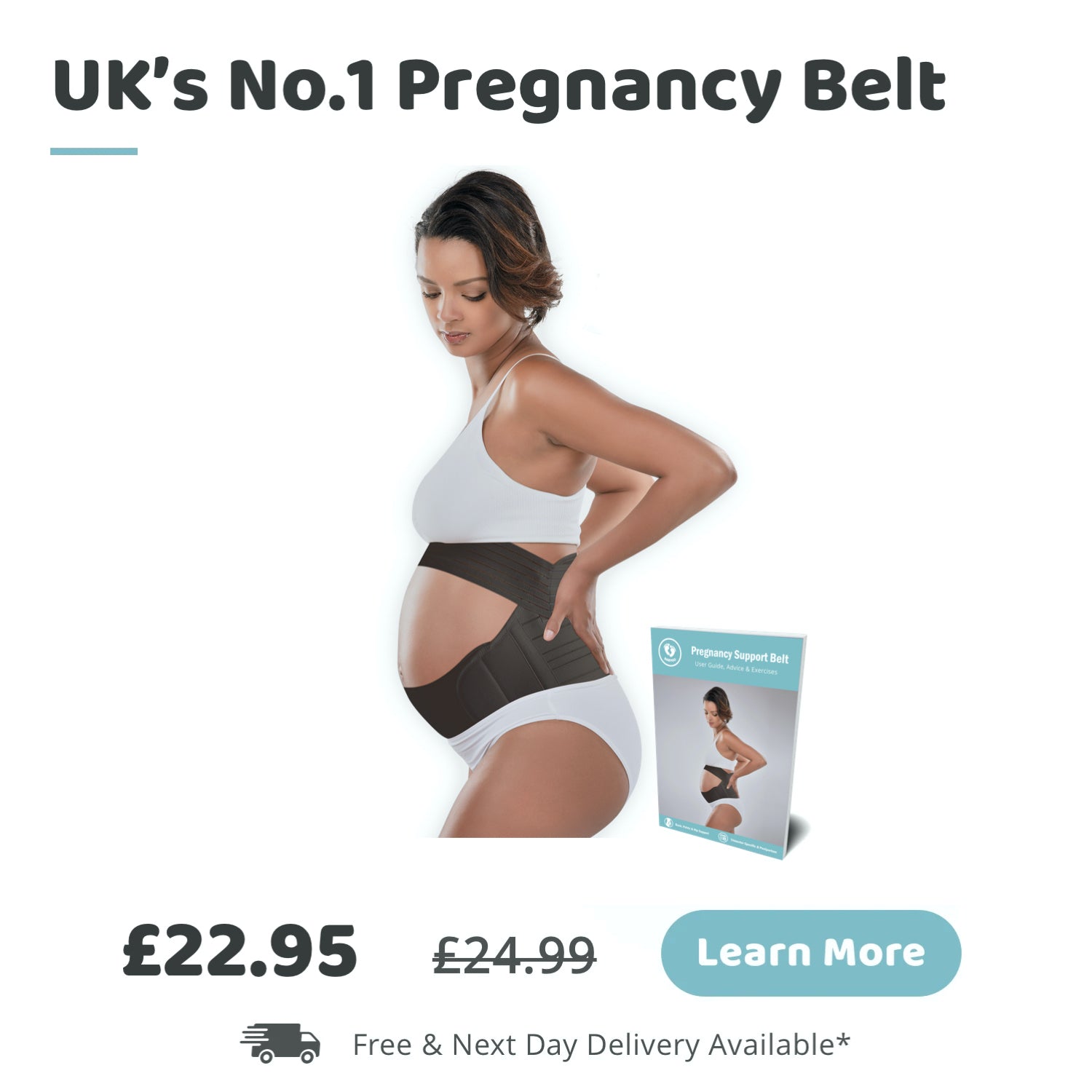 4 in 1 Pregnancy Support Belt Maternity & Postpartum Band - Relieve Back, Pelvic, Hip Pain, SPD & PGP >> inc Free 40 Page Pregnancy Book for Birth Preparation, Labour & Recovery